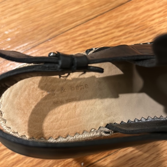 Rag & Bone black leather espadrilles - Picture 3 of 5